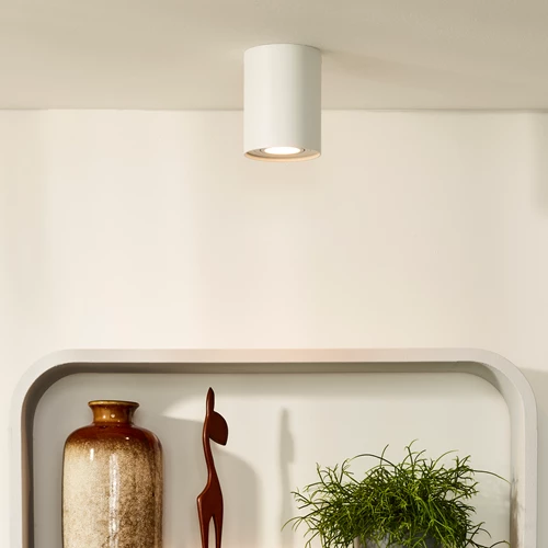 Lucide TUBE - Spot plafond - Ø 9,6 cm - 1xGU10 - Blanc - ambiance 1